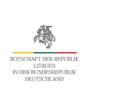 Das Logo der Botschaft der Republik Litauen in der Bundesrepublik Deutschland
