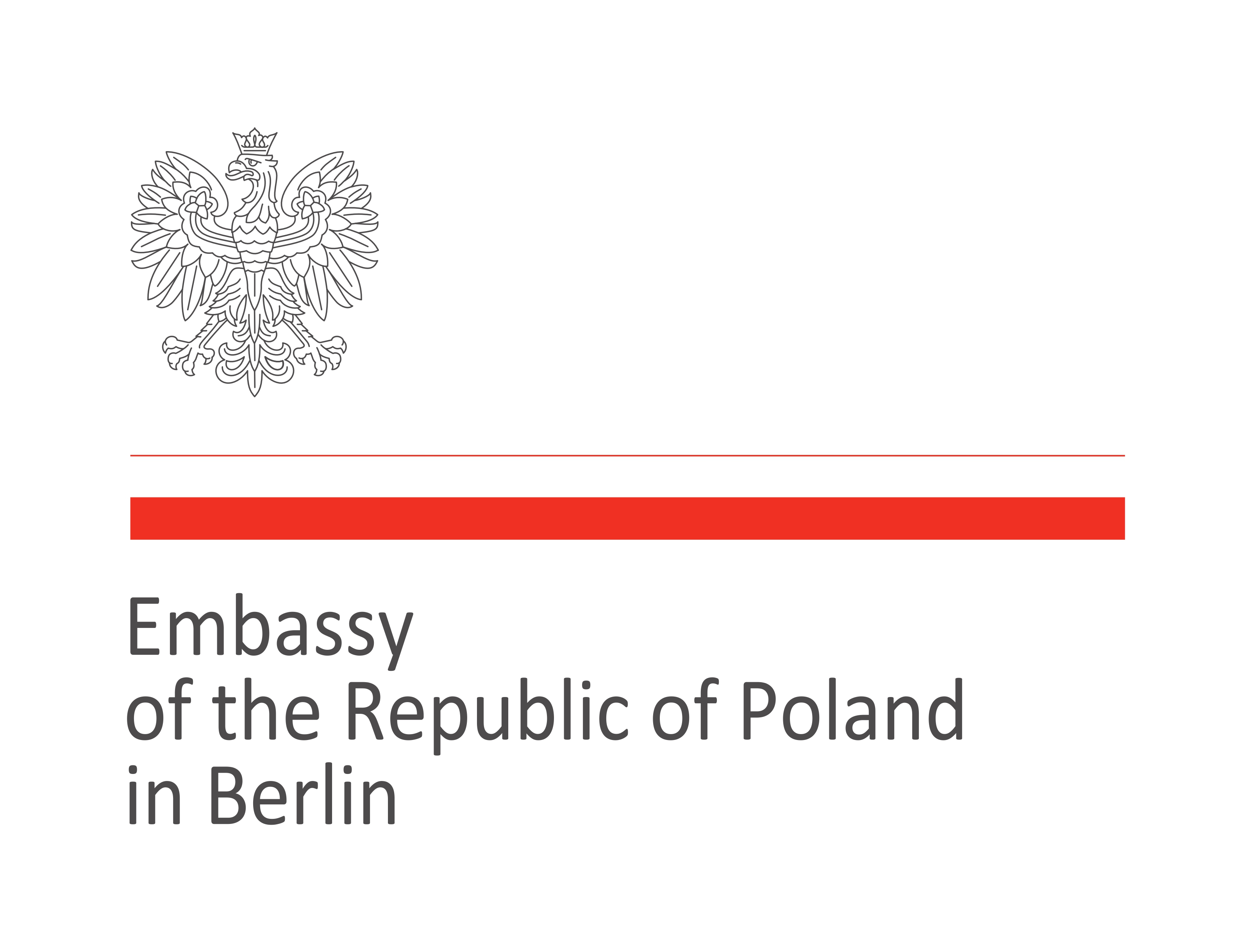 Das Logo der Botschaft der Republik Polen