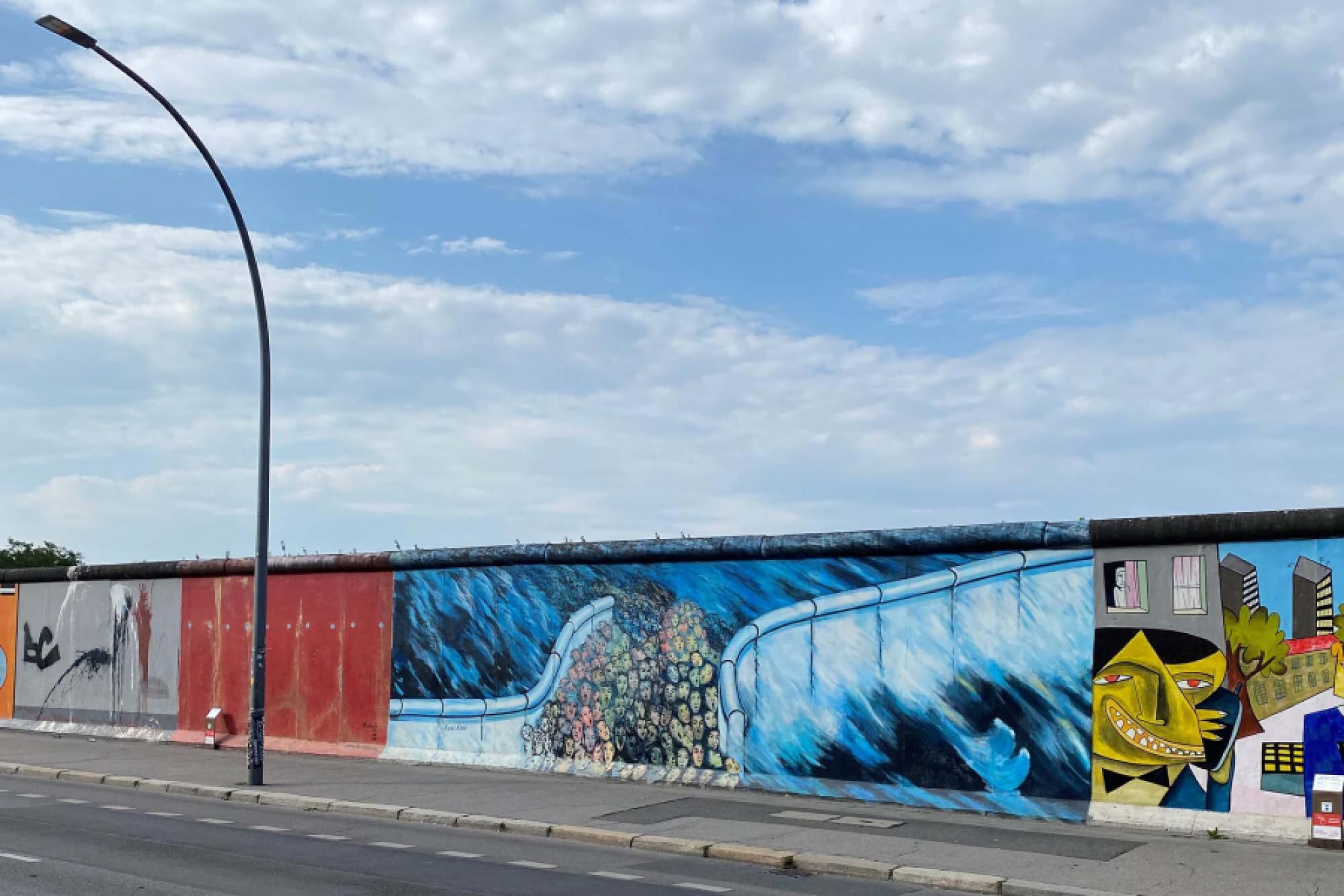 Ein Foto der East Side Gallery.